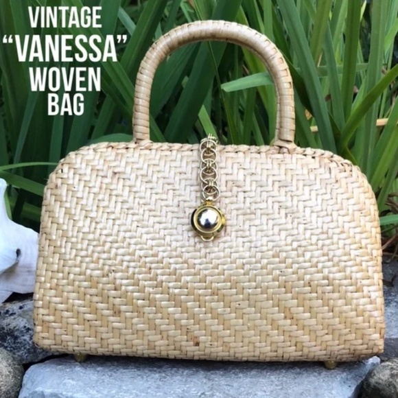Vintage Vanessa Woven Straw Bag - Picture 1 of 15